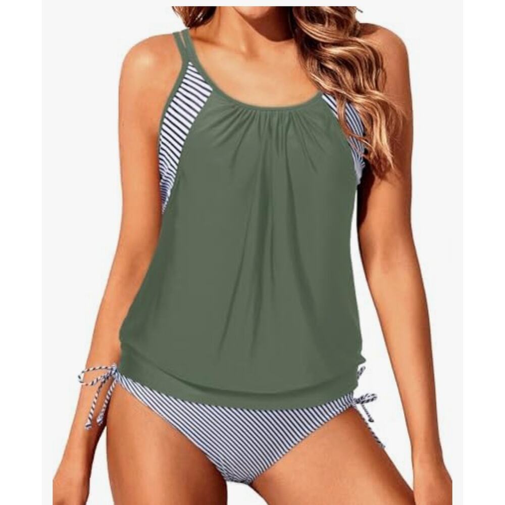 YONIQUE Tankini swimsuit for women 2pcs size M‎